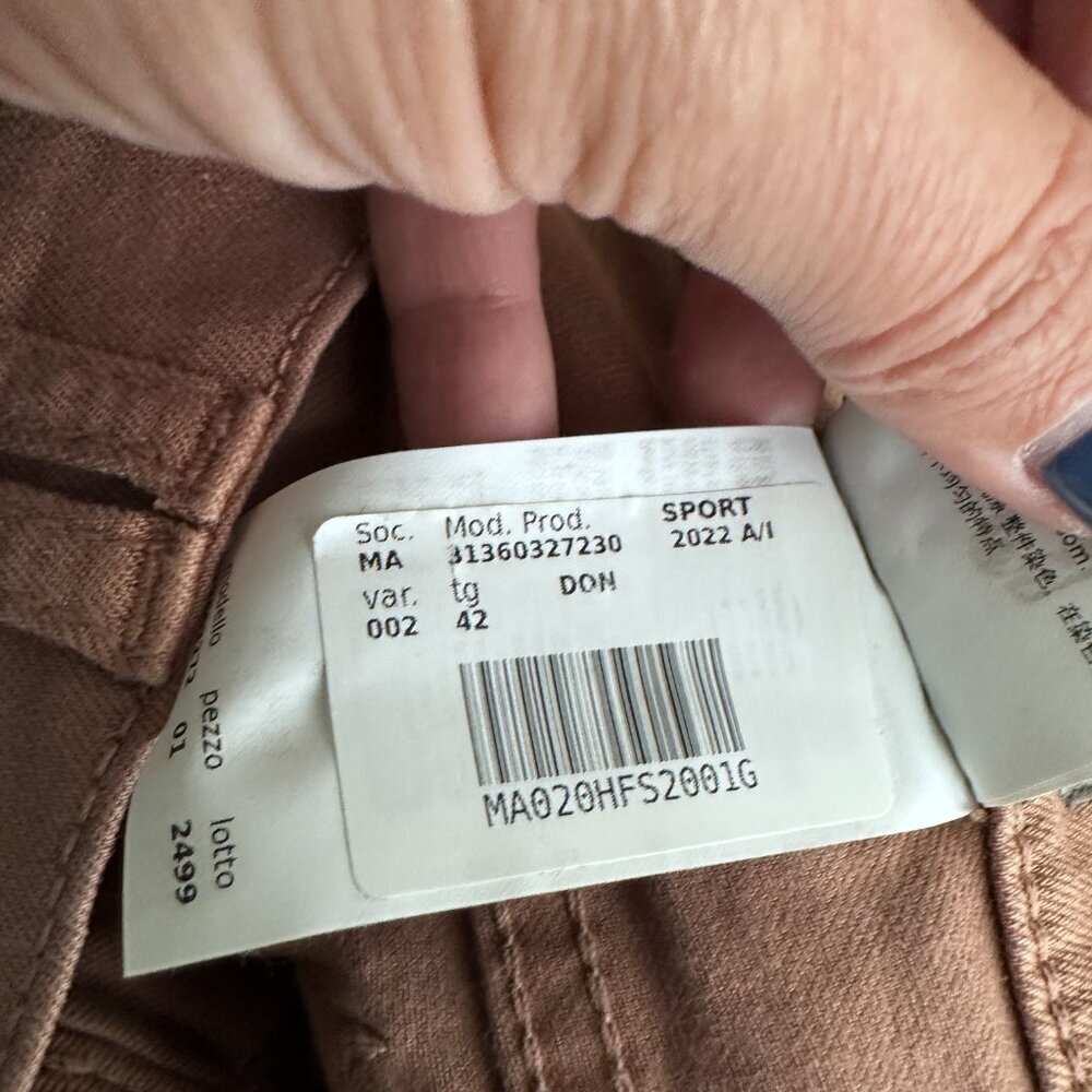 NWT Marella Sport High Rise Flare Crop Jeans Brown 6 #1224 - Picture 7 of 8